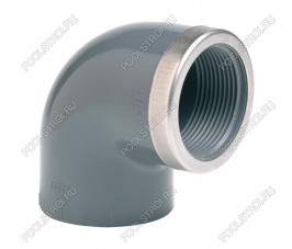 Угол 90° c металлическим кольцом EFFAST d50x1-1/2