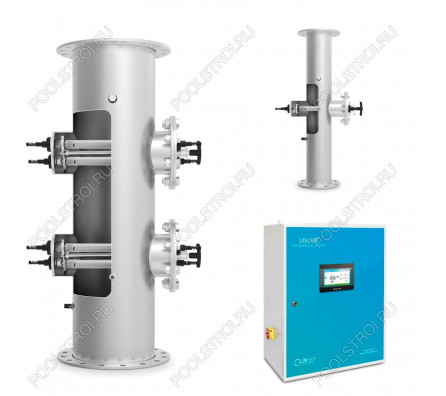 Ультрафиолетовая установка LIfetech TOP 644м3, DN400, 4*3kw, 18000h, Ручная очистка