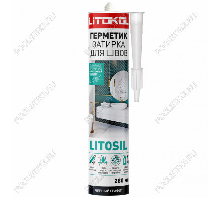 Силиконовый герметик LITOSIL (280 мл) черный графит