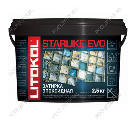 Затирочная смесь Litokol STARLIKE EVO Bianco Assoluto S.100, 2.5 кг