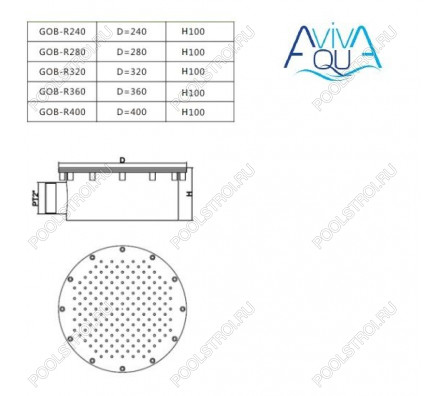 Гейзер Aquaviva GOB-R400 (D400 мм)